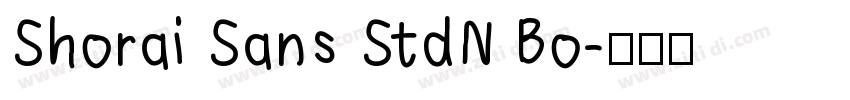 Shorai Sans StdN Bo字体转换